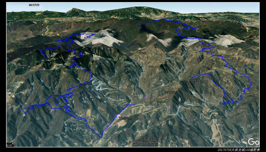 20170708太原龙城60km煤炭之路越野赛 2017龙城60km越野赛 18 龙城60km实际轨迹2 1024x588 - 20170708太原龙城60km煤炭之路越野赛